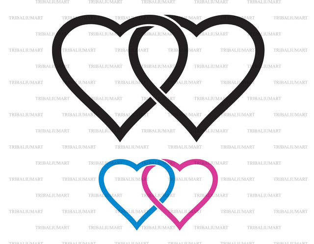 Two Hearts SVG TribaliumArtSF 