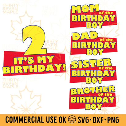 Two Infinity and Beyond Birthday Theme Family Designs SVG Thirty Seven Maple 