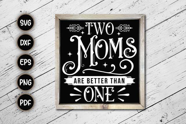 Two Moms Are Better Than One, Blended Family Quotes SVG SVG CraftLabSVG 