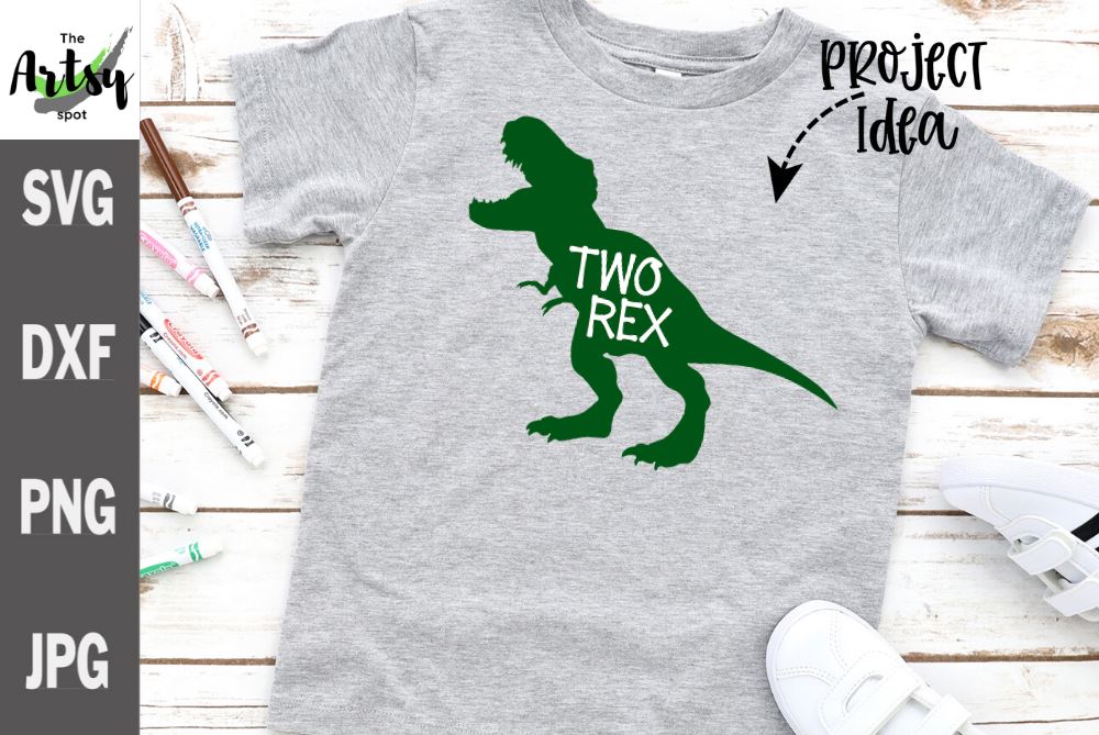 Two Rex, 2nd birthday Dinosaur, Tyrannosaurus rex svg - T-rex svg - So ...