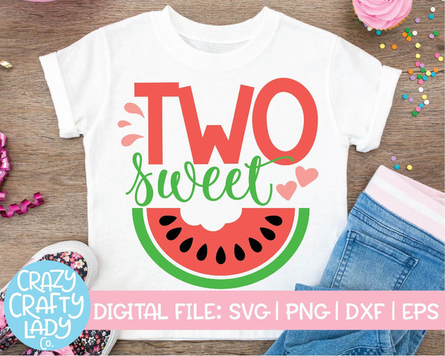 Two Sweet | 2nd Birthday SVG Cut File SVG Crazy Crafty Lady Co. 