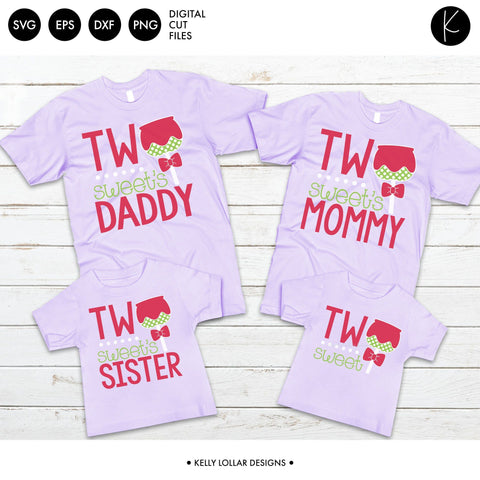 Two Sweet Second Birthday Set SVG Kelly Lollar Designs 