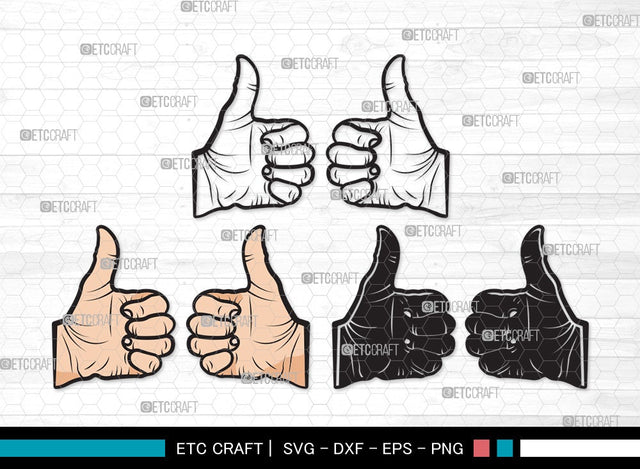 Two Thumbs Up SVG | Thumbs up Svg | Hands Svg | Double Thumbs Up Svg | Two Thumbs Up Clipart SVG ETC Craft 