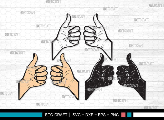 Two Thumbs Up SVG | Thumbs up Svg | Hands Svg | Double Thumbs Up Svg | Two Thumbs Up Clipart SVG ETC Craft 