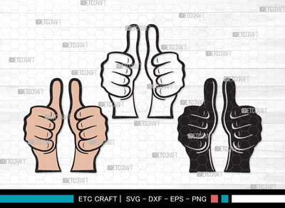 Two Thumbs Up SVG | Thumbs up Svg | Hands Svg | Double Thumbs Up Svg | Two Thumbs Up Clipart SVG ETC Craft 