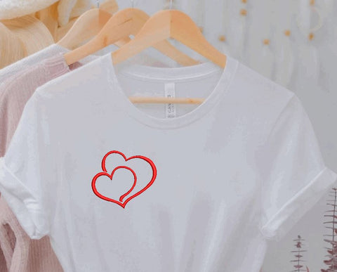 Two Valentine Hearts Machine Embroidery Design Embroidery/Applique DESIGNS Canada Embroidery 