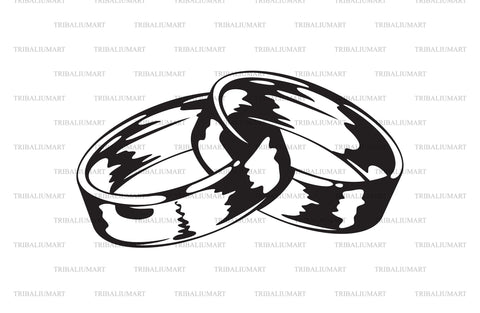 Two Wedding Rings SVG TribaliumArtSF 