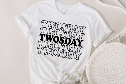 Twosday 2.22.22 svg, Twos Day svg, Happy Twosday Svg, 2s Day Svg, February 2nd 2022 svg, 2-22-22 svg, twosday Stacked word, layered word SVG Fauz 