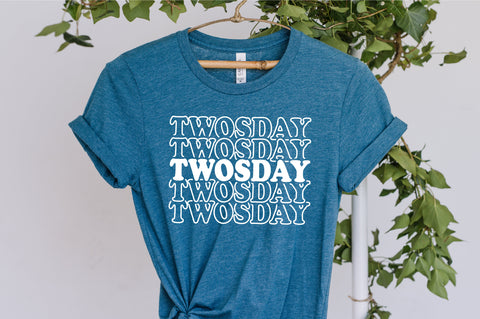 Twosday 2.22.22 svg, Twos Day svg, Happy Twosday Svg, 2s Day Svg, February 2nd 2022 svg, 2-22-22 svg, twosday Stacked word, layered word SVG Fauz 