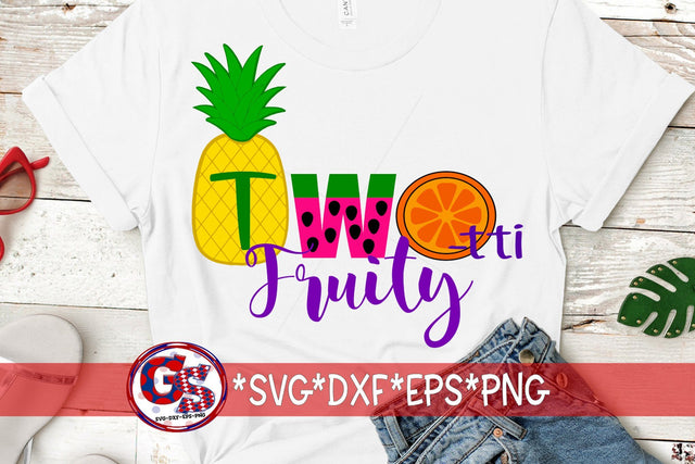 Twotii Fruity SVG DXF EPS PNG-2nd Birthday SVG SVG Greedy Stitches 