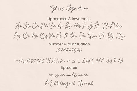 Tyloos Signature - Handwritten Font Font Attype studio 