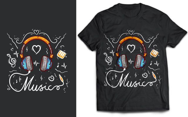 Typography Music SVG T-Shirt Design SVG naemmiah021 