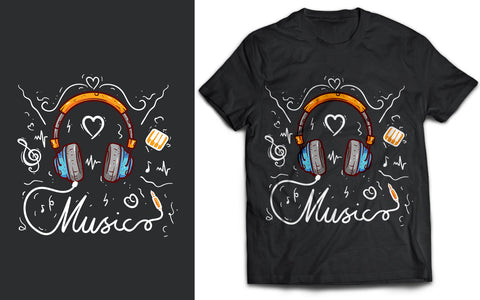 Typography Music SVG T-Shirt Design SVG naemmiah021 