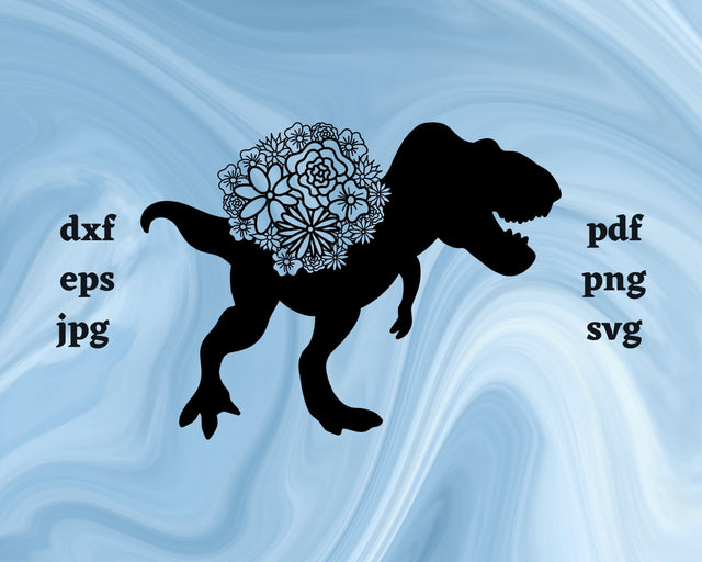 Tyrannosaurus Rex Mandala SVG Cut File SVG Northern Light SVG 