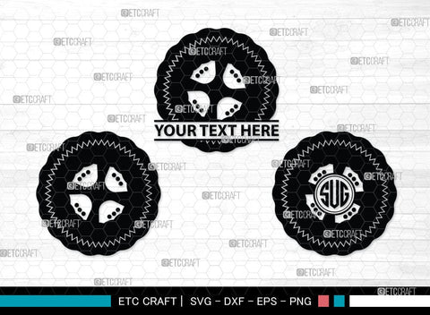 Tyre monogram, Tyre Silhouette, Tyre SVG Cut Files, Vehicle Tyre Svg, Tire Svg, Tyre Wheel Silhouette Bundle, SB00095 SVG ETC Craft 