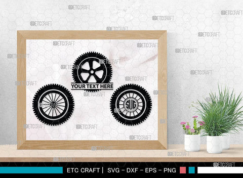 Tyre monogram, Tyre Silhouette, Tyre SVG Cut Files, Vehicle Tyre Svg, Tire Svg, Tyre Wheel Silhouette Bundle, SB00095 SVG ETC Craft 