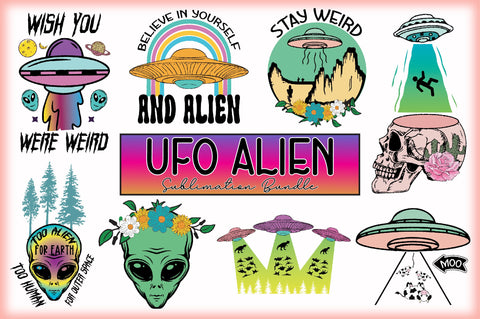 UFO Alien Sublimation Bundle Sublimation Jagonath Roy 