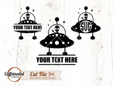 UFO Monogram SVG SVG Caffeinated SVGs 