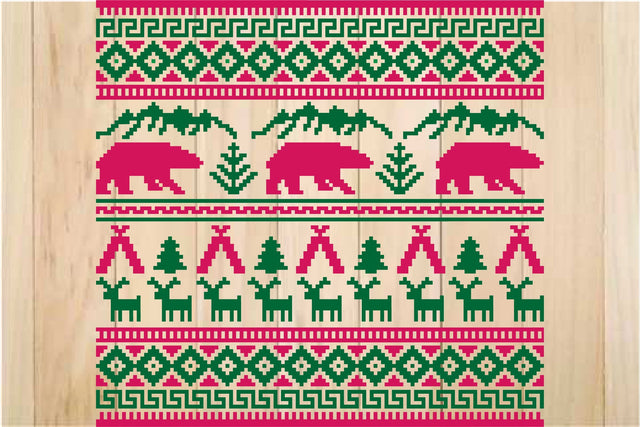Ugly Christmas Ornament SVG, Nordic Pattern SVG Yuliya 