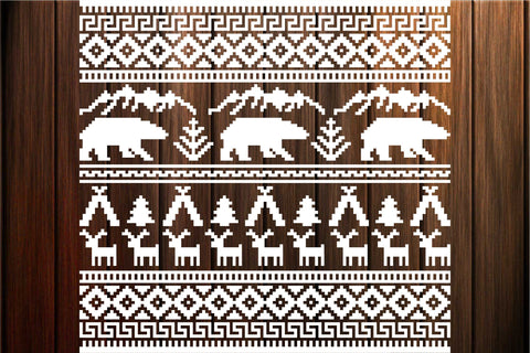 Ugly Christmas Ornament SVG, Nordic Pattern SVG Yuliya 