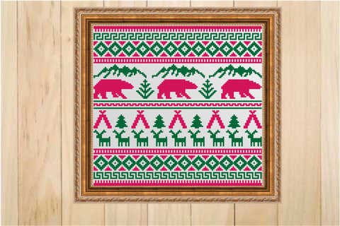 Ugly Christmas Ornament SVG, Nordic Pattern SVG Yuliya 