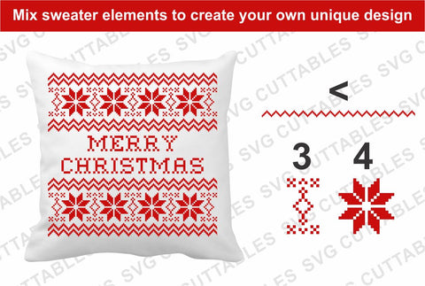 Ugly Christmas Sweater Font Font Svg Cuttables 
