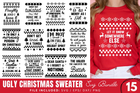 Ugly Christmas Sweater SVG Bundle SVG Regulrcrative 