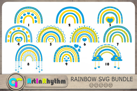 Ukraine Rainbow Svg, Ukraine Svg, Ukrain Svg Bundle, Rainbows Svg SVG Artinrhythm shop 