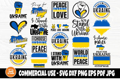 Ukraine SVG Bundle | Peace love svg | Stand with Ukraine svg | Ukraine cut files SVG TonisArtStudio 
