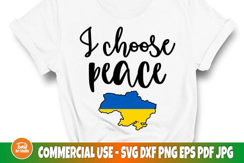 Ukraine SVG | I choose peace SVG | Peace love svg SVG TonisArtStudio 