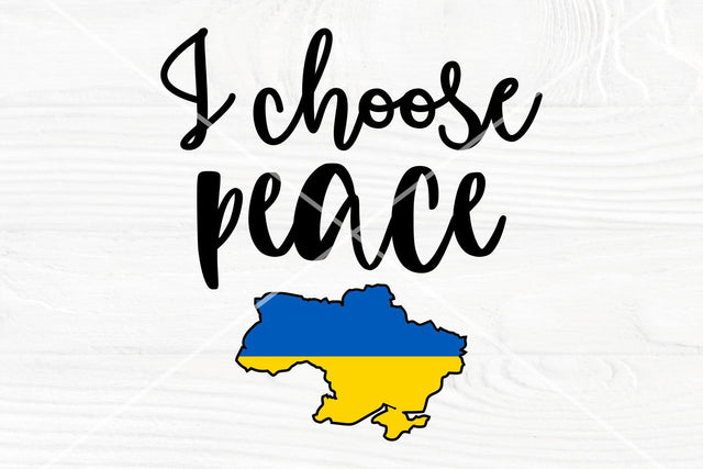 Ukraine SVG | I choose peace SVG | Peace love svg SVG TonisArtStudio 