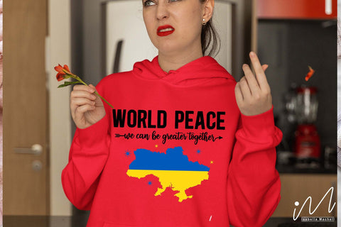 Ukraine t-shirt svg, World peace we can be greater together SVG Isabella Machell 