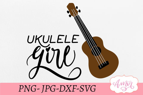 Ukulele girl SVG, ukelele svg SVG Amorclipart 