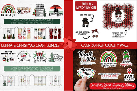 ULTIMATE Christmas Craft Bundle |Christmas PNG Design Bundle Sublimation DIYxe Designs 
