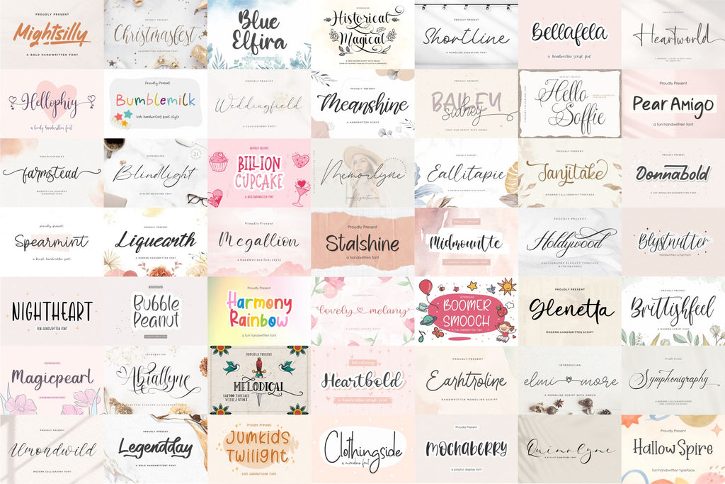 Ultimate Crafting Fonts Bundle with 50 Fonts | LIMITED TIME OFFER! - So ...