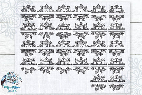 Ultimate Monogram Alphabet SVG Bundle | 10 Sets of Alphabet SVGs SVG Wispy Willow Designs 