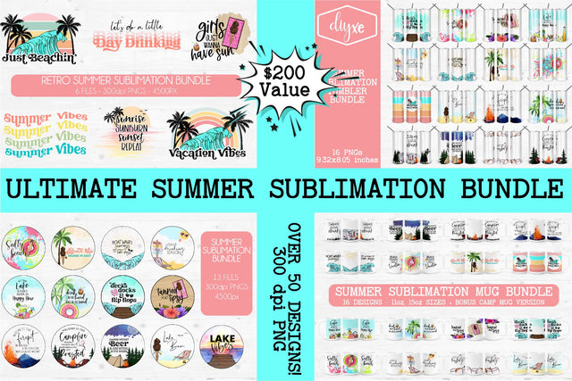 Ultimate Summer Sublimation Bundle | Huge Sublimation Bundle Sublimation DIYxe Designs 