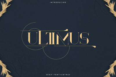 Ultimus serif font + Extras Font VPcreativeshop 