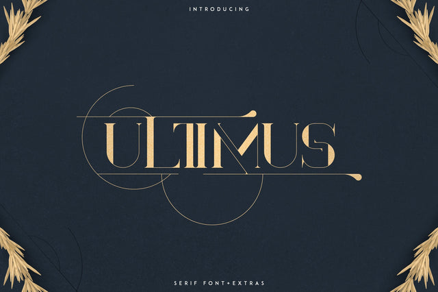 Ultimus serif font + Extras Font VPcreativeshop 