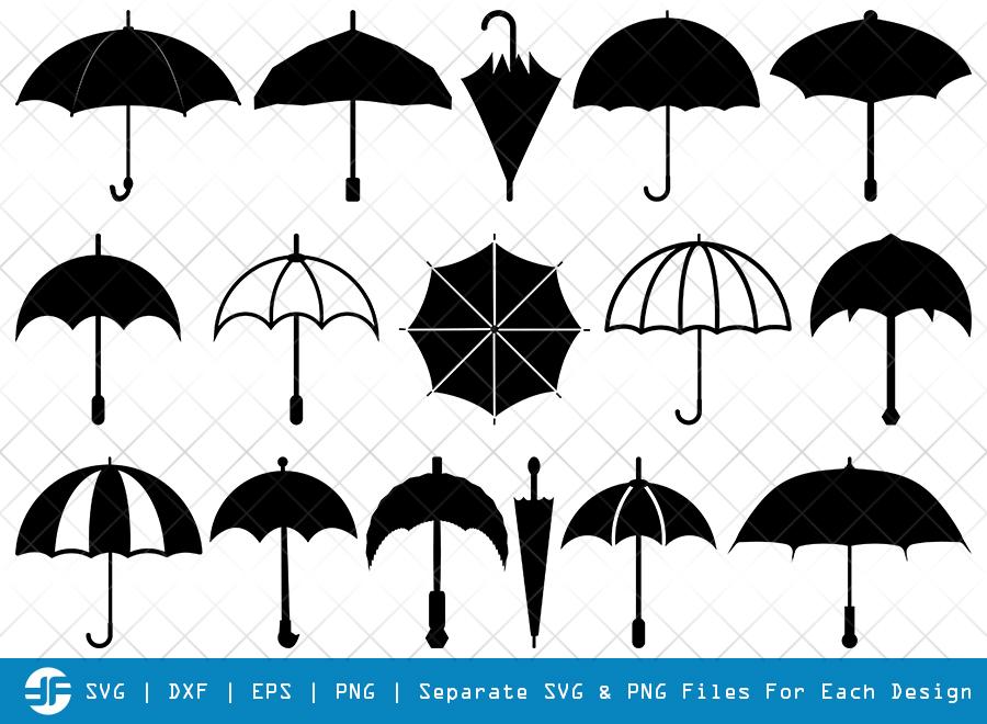 umbrella with rain clipart black and white