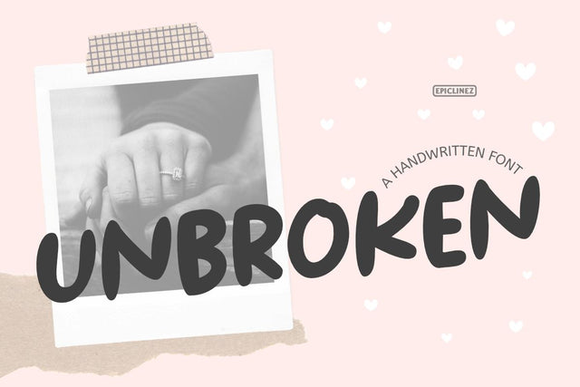 Unbroken | A Bold and Smooth Handwritten Font Font Epiclinez 