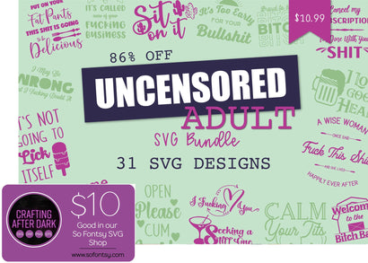 Uncensored Adult SVG Bundle Bundle Crafting After Dark 