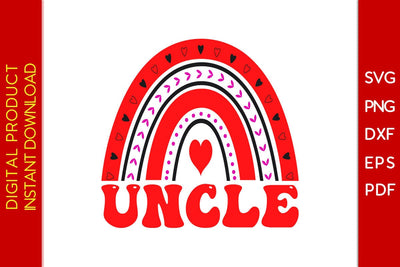 Uncle Rainbow Valentine's Day SVG PNG EPS Cut File SVG Creativedesigntee 