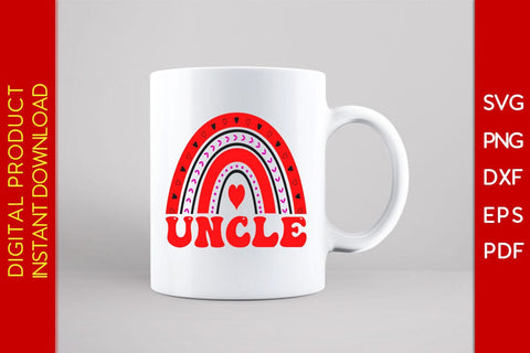 Uncle Rainbow Valentine's Day SVG PNG EPS Cut File SVG Creativedesigntee 