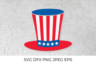 Uncle Sam hat. United States of America patriotic symbol. USA Independence Day SVG SVG LaBelezoka 
