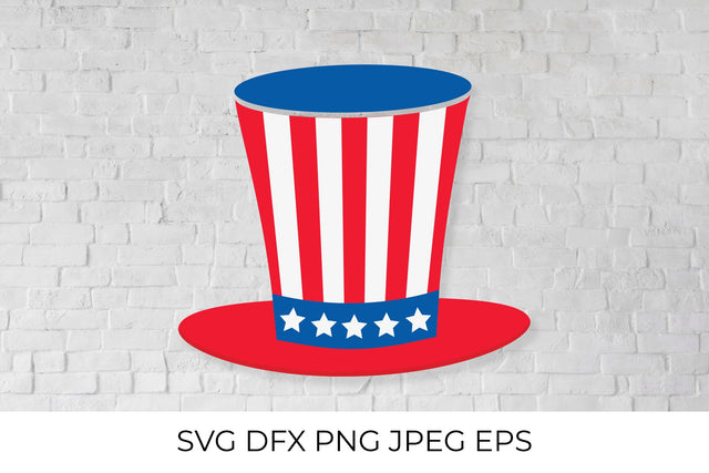 Uncle Sam hat. United States of America patriotic symbol. USA Independence Day SVG SVG LaBelezoka 