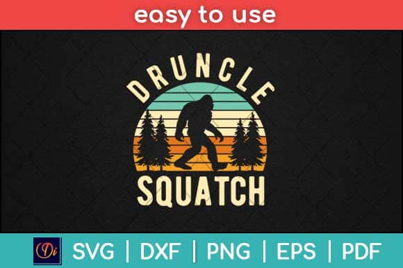 Uncle Sasquatch Funny Uncle Bigfoot Svg Design SVG artprintfile 