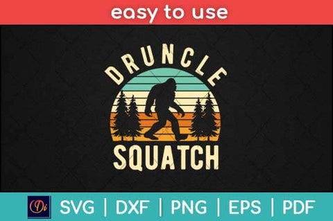 Uncle Sasquatch Funny Uncle Bigfoot Svg Design SVG artprintfile 