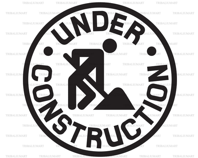 Under construction sign SVG TribaliumArtSF 