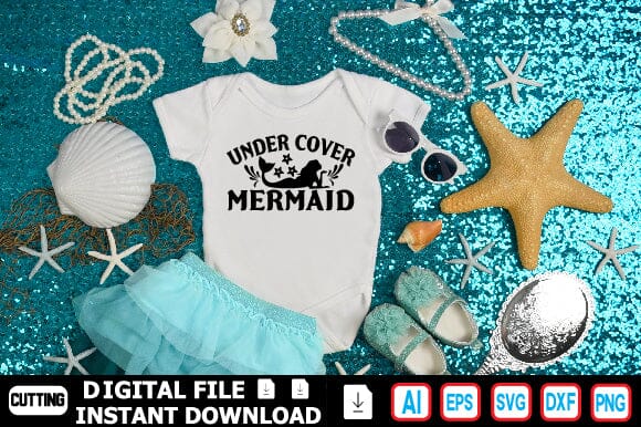 Under Cover Mermaid SVG Craftlabsvg24 